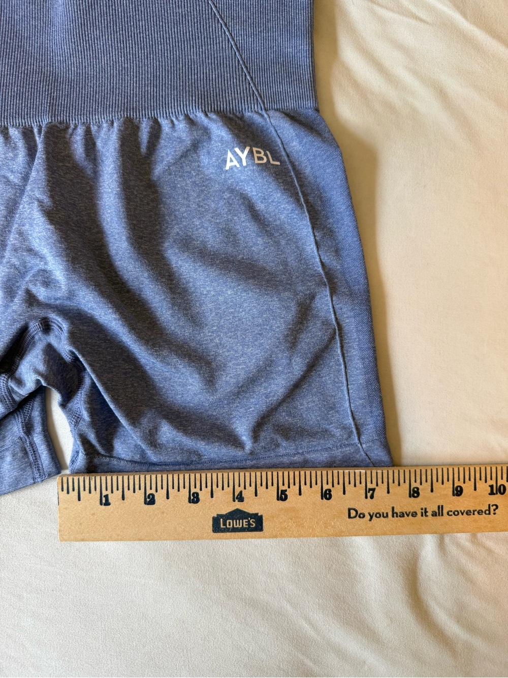 AYBL High-Waist Empower Seamless Shorts in Slate Blue Women’s Small - Picture 11 of 12